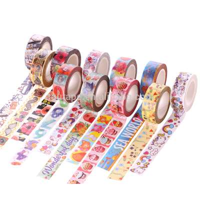 1.5cm*10m Japanese washi tape masking tape with various cartoon patterns