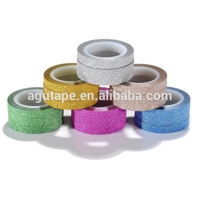 AAGU Decorative Adhesive Paper Tape Glitter Washi Tape Sticker Japanese Glitter Washi Tape Scrapbooking