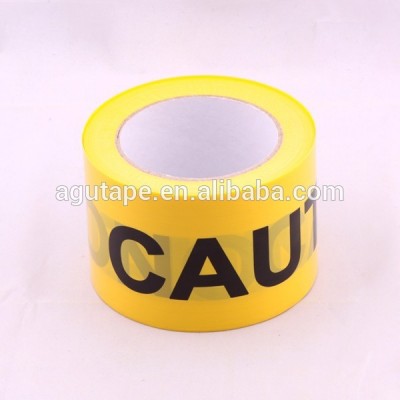 Non-adhesive caution tape with words